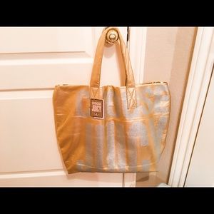 Gold juicy tote bag
